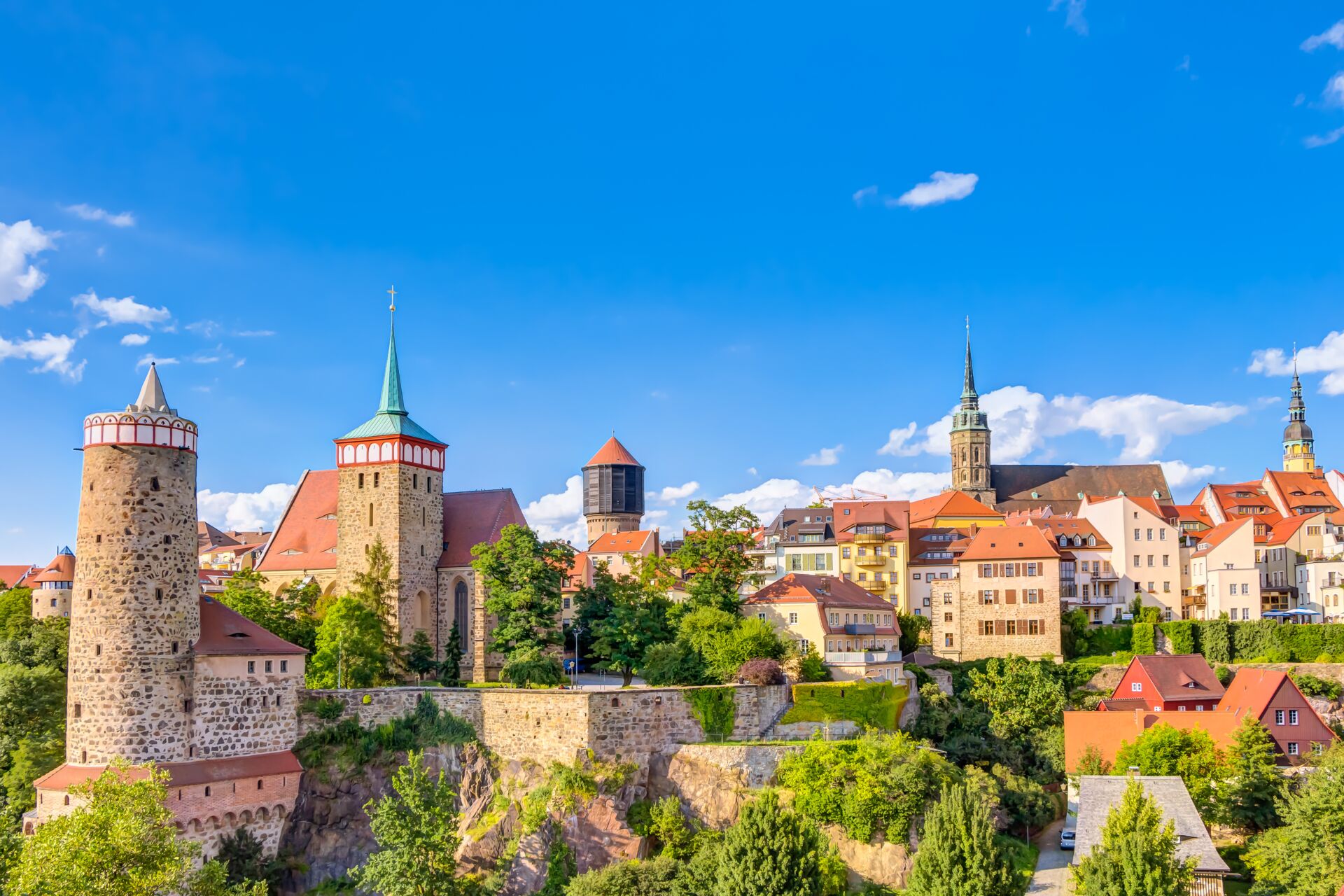 Blick auf die Altstadt von Bautzen - symbolisch für Jobs in der Nähe von Bautzen